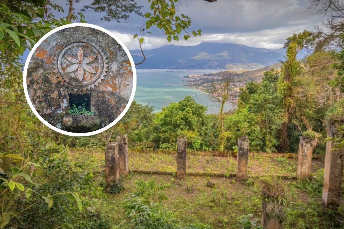 Ruínas históricas do Sítio Arqueológico de São Francisco em São Sebastião