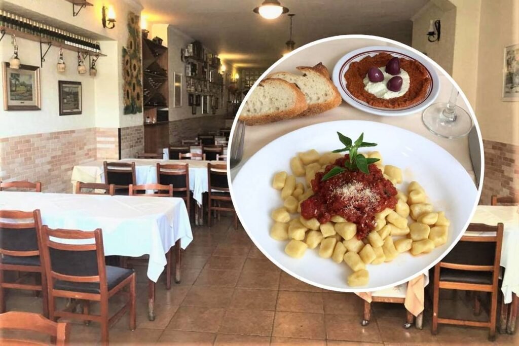 Exterior da Cantina Roperto, uma tradicional cantina italiana localizada na Rua Treze de Maio, Bixiga, São Paulo.