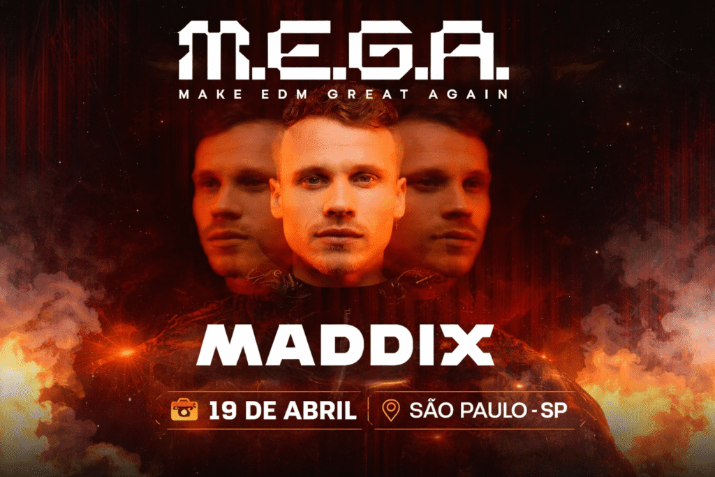 Ingressos para o festival M.E.G.A em São Paulo 2026 com DJ Maddix