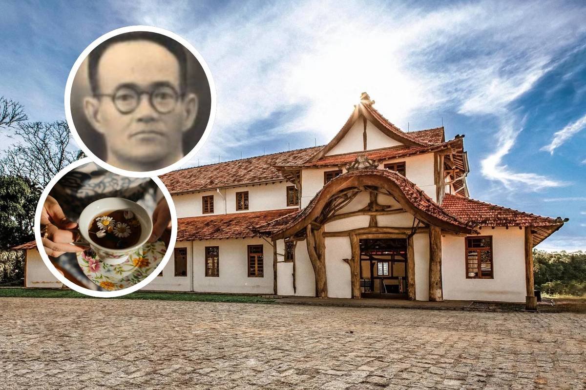 Exterior do Casarão do Chá em Mogi das Cruzes, uma construção histórica sem pregos.