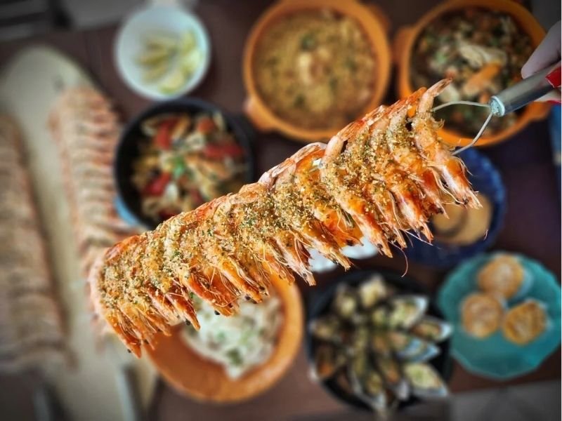 Festival de frutos do mar e caranguejo na CEAGESP em São Paulo durante a Semana Santa