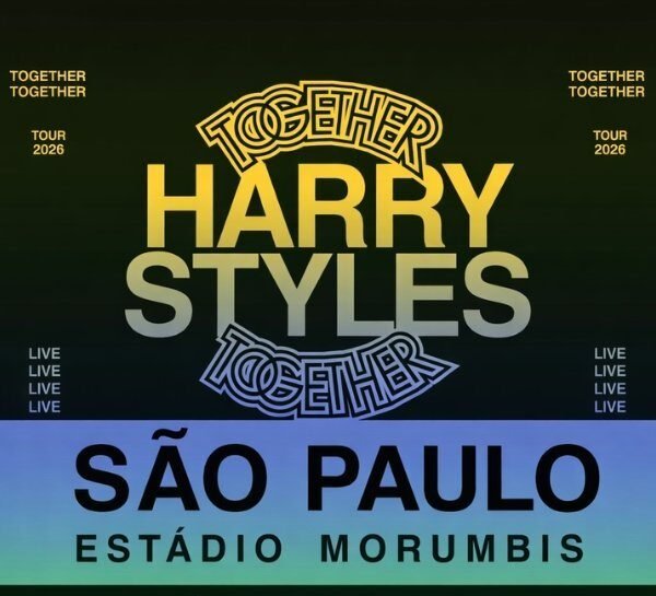 Harry Styles se apresentando ao vivo durante a turnê em São Paulo