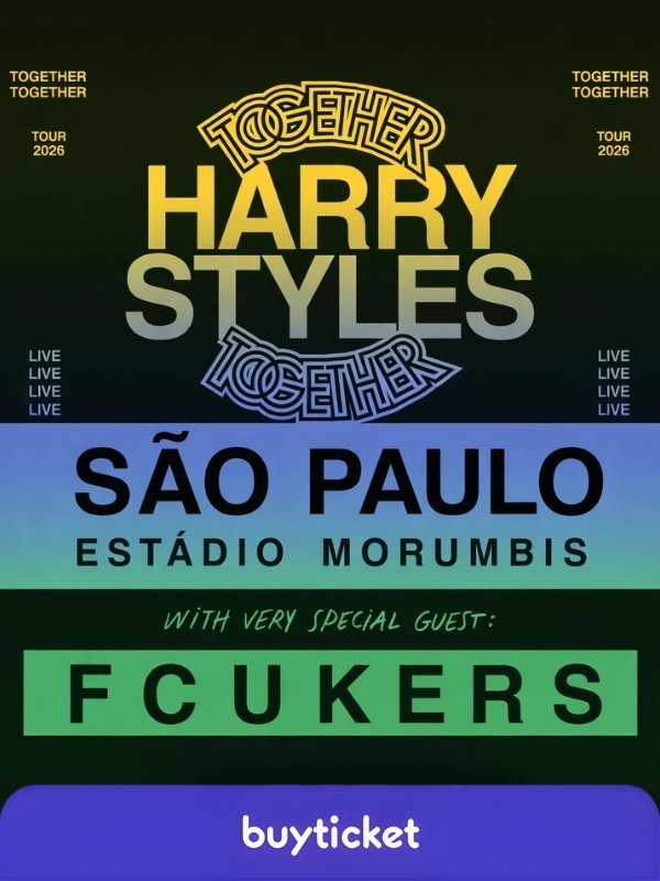Harry Styles se apresentando ao vivo durante a turnê em São Paulo