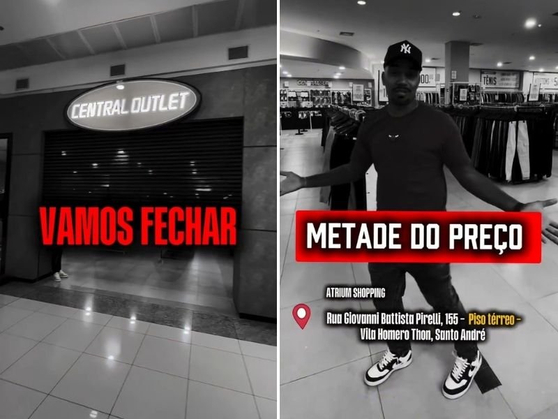 Saldão de moda surf com 50% de desconto na Central Outlet do Atrium Shopping