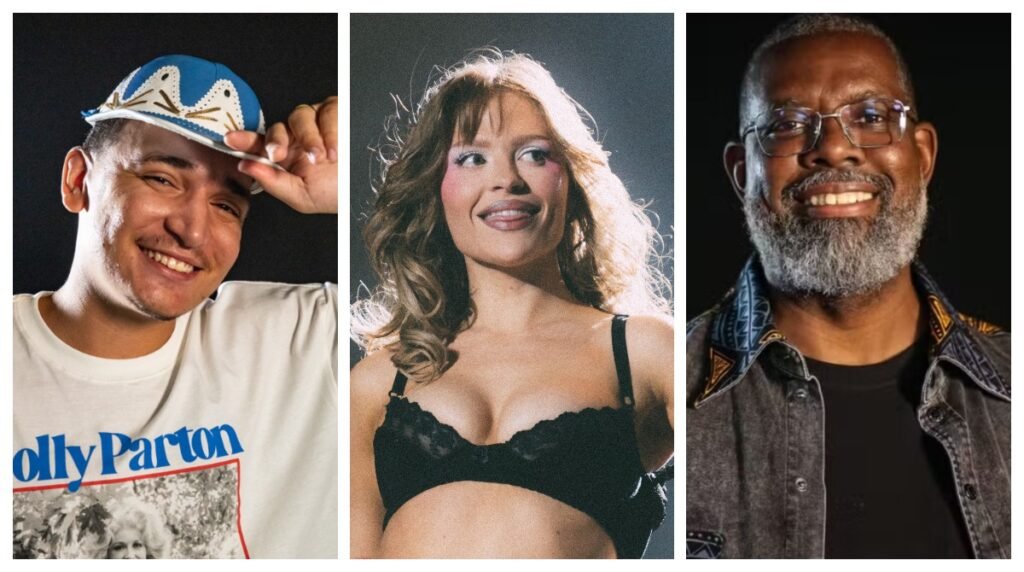 Público assistindo a apresentações no Nômade Festival em São Paulo com Luísa Sonza e João Gomes.