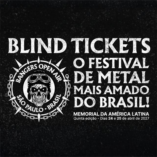 Festival Bangers Open Air 2027 em São Paulo, com banda de metal ao vivo e público animado