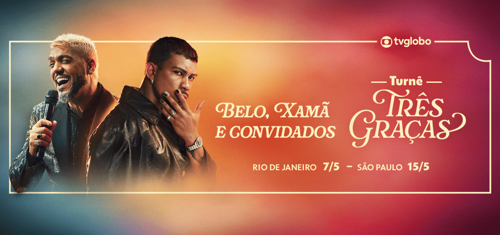 Belo e Xamã se apresentando na Turnê Três Graças no Rio de Janeiro
