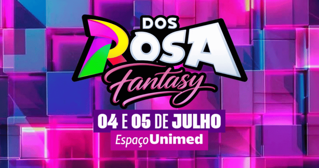 Grupo Dos Rosa se apresentando no show Fantasy em São Paulo, com crianças interagindo e se divertindo
