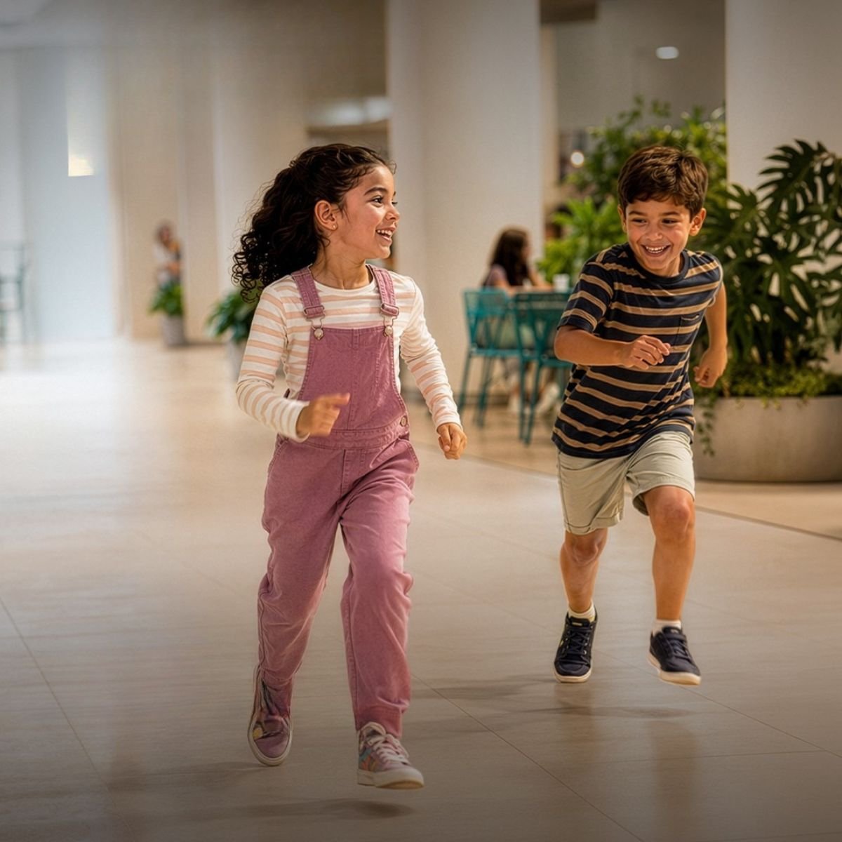 Família se divertindo nas férias de julho no West Plaza Shopping em São Paulo
