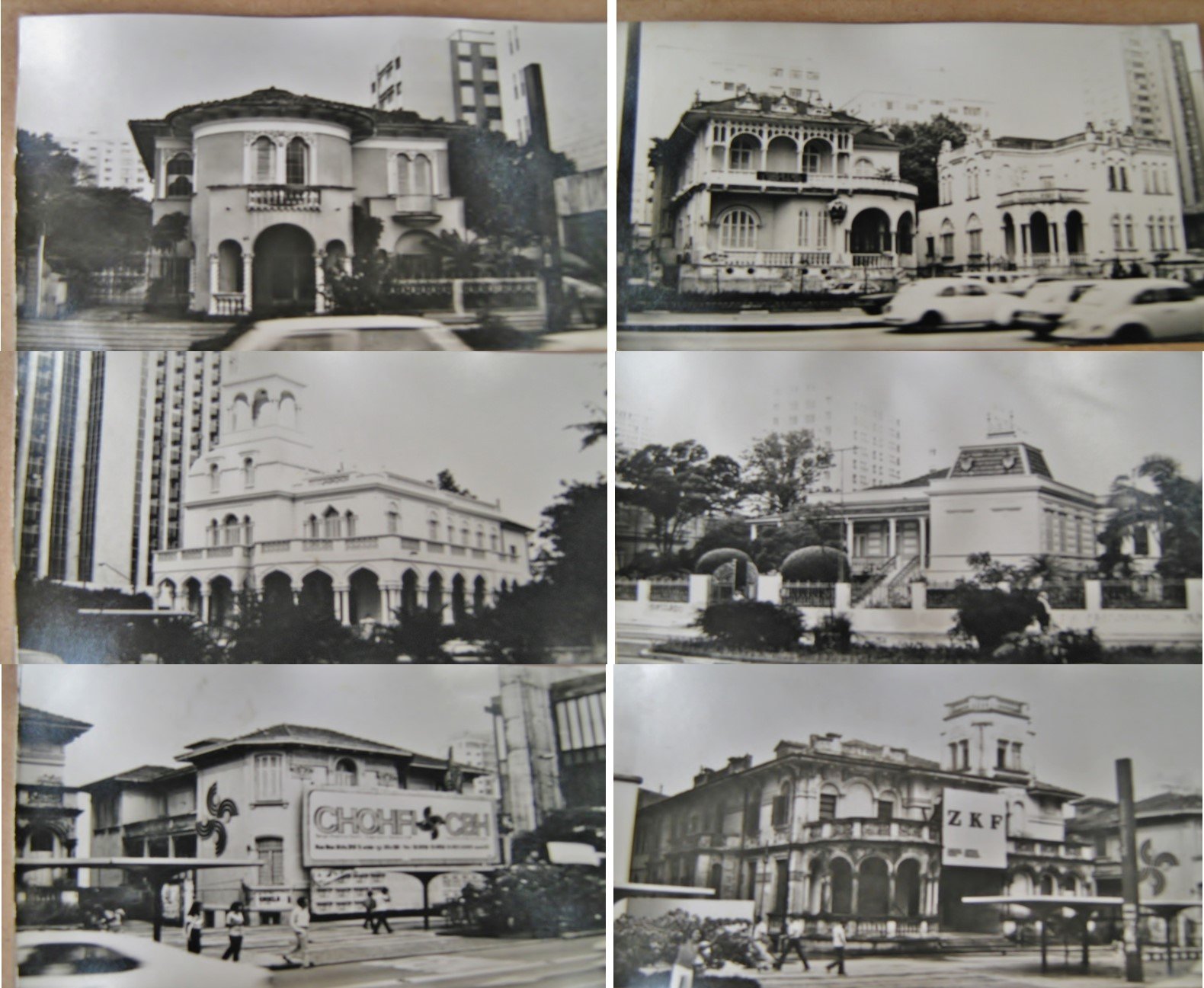 Casarões históricos da Avenida Paulista registrados pelo fotógrafo Valter Hernandez em 1982.