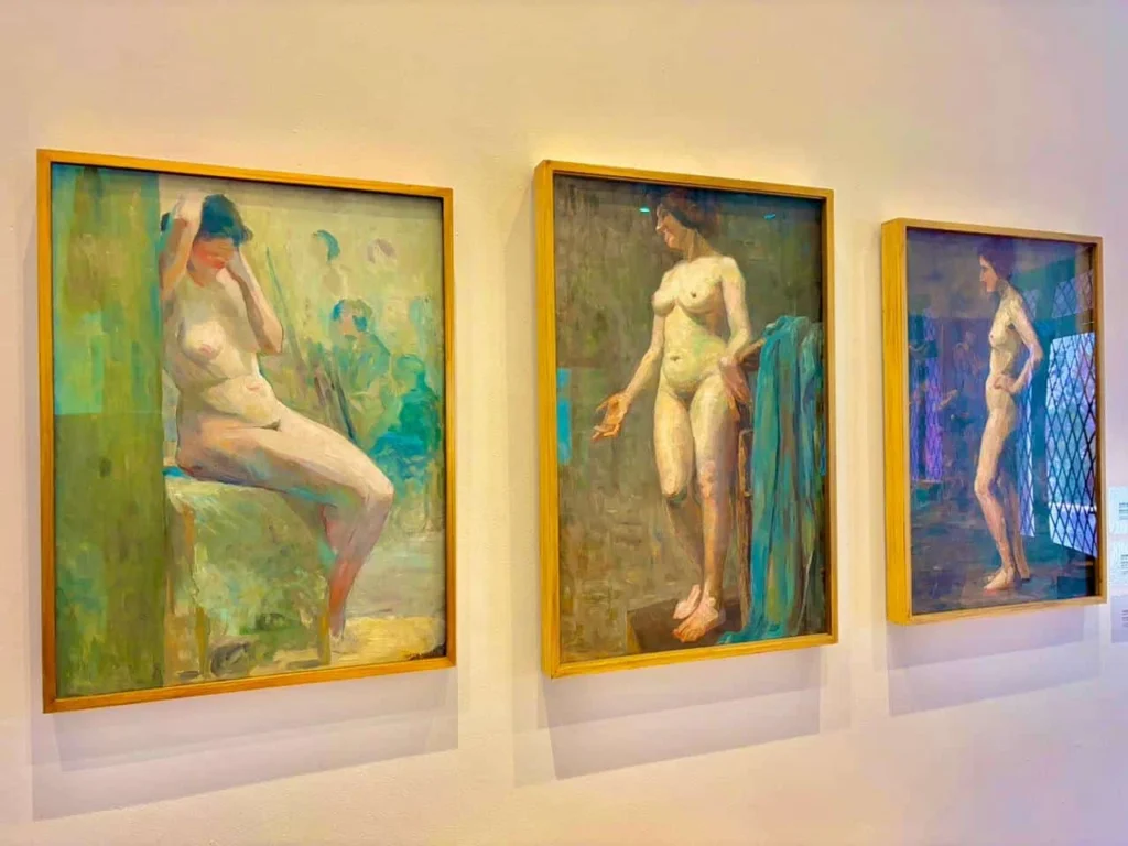 Pintura de Tarsila do Amaral em exposição na mostra 'Tarsila do Amaral e a Volta ao Clássico' no Palácio Boa Vista
